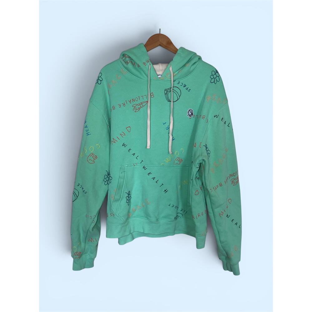 Billionaire Boys Club BB Scribble Hoodie Spring Bud Green Embroidered XXXL
